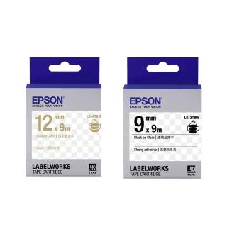【EPSON】官方直營 標籤帶 透明底系列 6mm/9mm/12mm(金字/黑字)