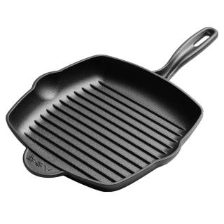 【PKS】加厚鑄鐵牛排煎鍋(條紋牛排鍋/無塗層不粘家用煎牛扒專用鍋/平底煎鍋)