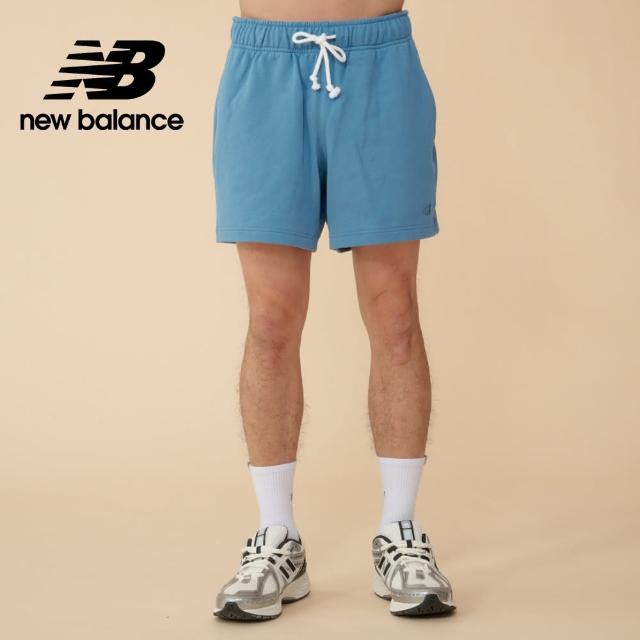 【NEW BALANCE】NB 棉質短褲_男性_藍/淺灰色_MS41511AHH_MS41511HEB(美版 版型偏大)