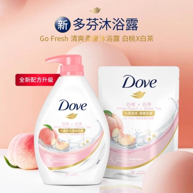 【Dove 多芬】滋養系列柔膚沐浴乳補充包12入/箱(滋養柔嫩/舒敏溫和/清爽水嫩/桃悅水透)