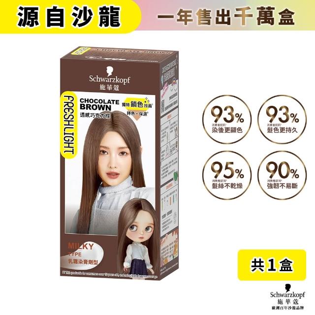 【Schwarzkopf 施華蔻】FRESHLIGHT染髮霜/泡泡染(15色任選/銀雪灰/亞麻冷灰亮麗金/淺啡奶茶)