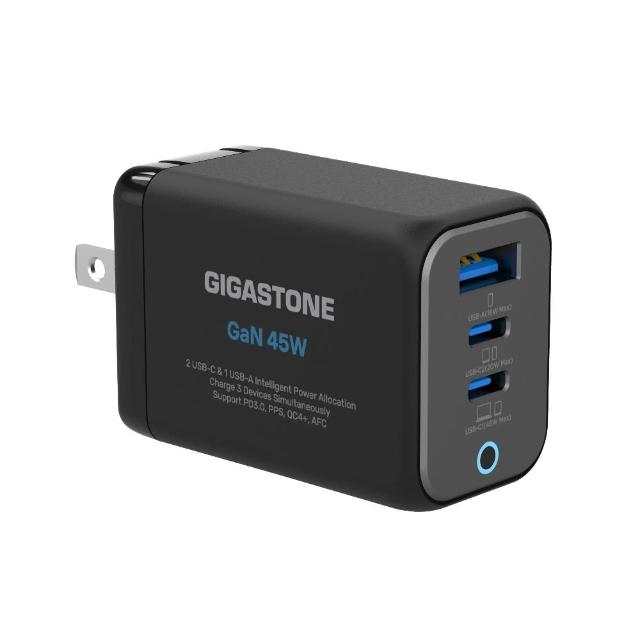 【Gigastone 立達國際】45W GaN氮化鎵三孔USB-C快充充電器PD-7450(支援iPhone17/MacBook筆電快充充電頭)