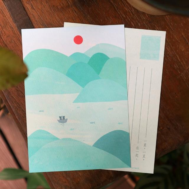 【CLEAN 克林】插畫明信片(Kerkerland 雙面明信片 明信片 文創 文青 畢業卡 生日卡片 祝賀卡 慶生卡片)