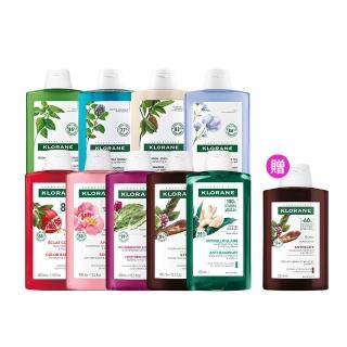 【KLORANE 蔻蘿蘭】官方直營 任選3入植萃洗髮精400ml(養髮/控油/護色/修護/澎鬆/涼感/舒敏/淨透/保濕/抗屑)