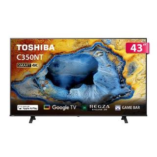 電視 【TOSHIBA 東芝】家電快配★REGZA 43型4K Google TV液晶顯示器(43C350NT)