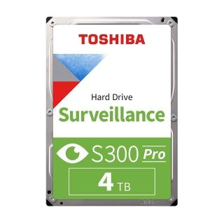 【TOSHIBA 東芝】S300 Pro 4TB 3.5吋 7200RPM 512MB 監控型硬碟(HDWTA40UZSVA)