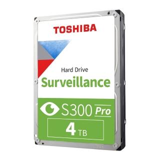 【TOSHIBA 東芝】S300 Pro 4TB 3.5吋 7200RPM 512MB 監控型硬碟(HDWTA40UZSVA)
