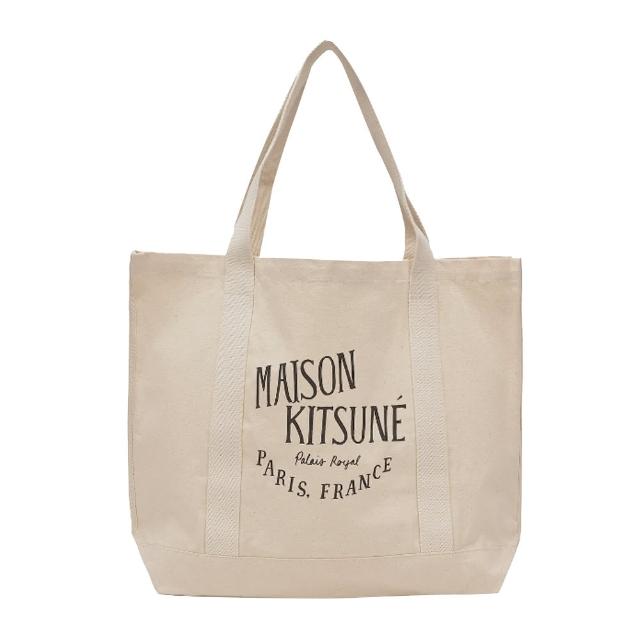 【Maison Kitsune】雙面 米色 純棉環保袋 購物袋 手提袋(LW05102WW0008P700)