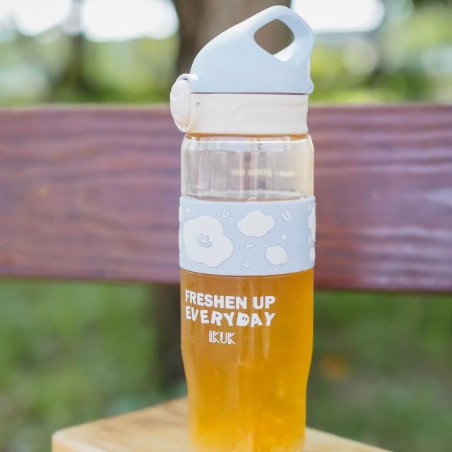 【IKUK艾可】2入組-德國材質PPSU兩用水壺830ml-附粗吸管水壺(吸管杯/直飲杯/環保杯/運動水壺/兩用水壺)