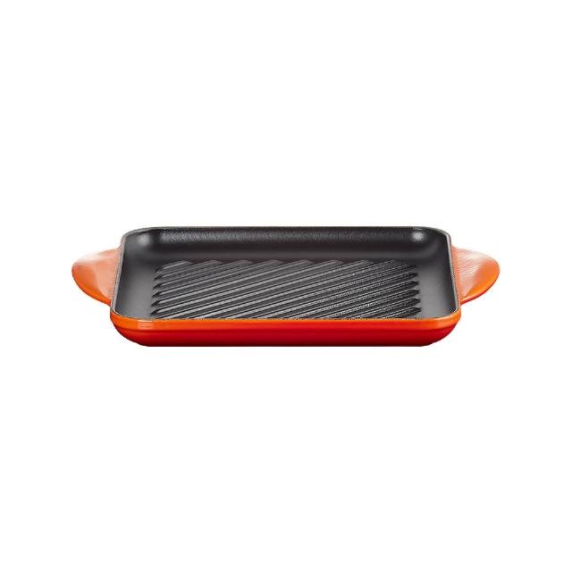 【Le Creuset】琺瑯鑄鐵鍋雙耳正方烤盤24cm(無花果/藍色迷霧/火焰橘/藍鈴紫)4色選1