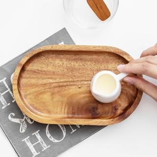 【質感居家】日式相思木橢圓托盤2入(點心盤 木盤 茶盤 盤子 實木 端盤 置物盤 收納盤 玄關 鑰匙 餐盤)