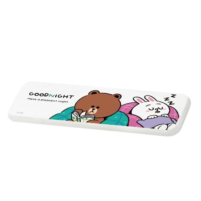 【SONA森那家居】LINE Friends - 硬式珪藻土洗漱墊 台灣製造 吸水 珪藻土 洗漱墊 防潮 杯墊(24x8x0.9 cm)