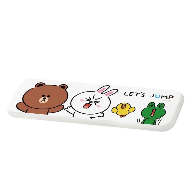 【SONA森那家居】LINE Friends - 硬式珪藻土洗漱墊 台灣製造 吸水 珪藻土 洗漱墊 防潮 杯墊(24x8x0.9 cm)