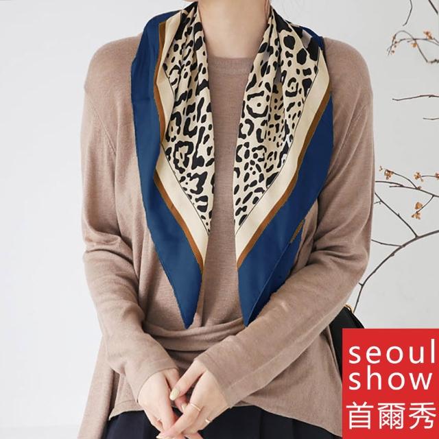 【Seoul Show 首爾秀】買一送一 70x70cm大方領巾仿真蠶絲緞面披肩頭巾雪紡圍巾絲巾