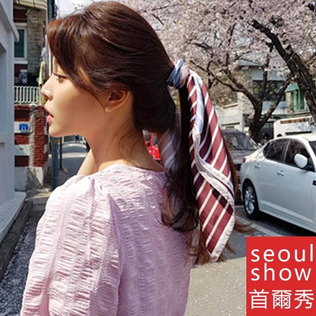【Seoul Show 首爾秀】買一送一 70x70cm大方領巾仿真蠶絲緞面披肩頭巾雪紡圍巾絲巾