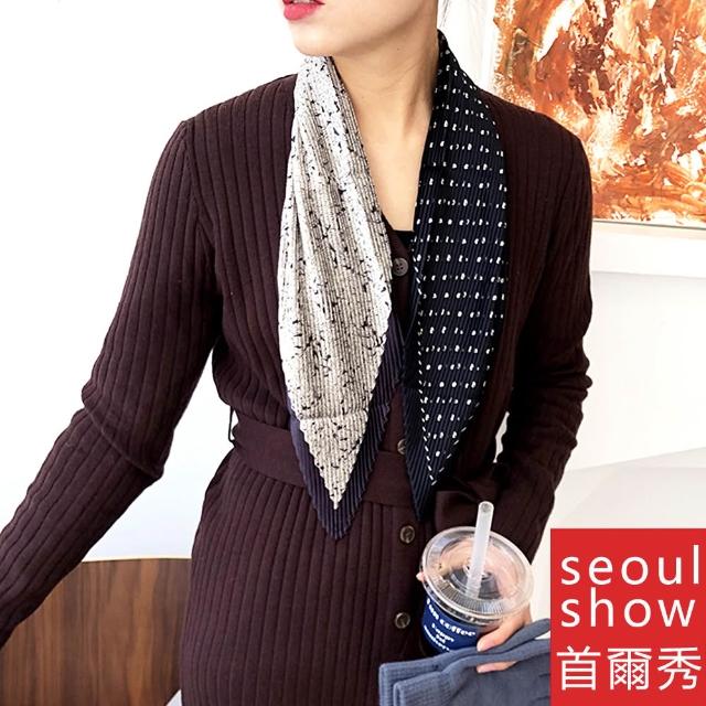 【Seoul Show 首爾秀】買一送一 70x70cm大方領巾仿真蠶絲緞面披肩頭巾雪紡圍巾絲巾
