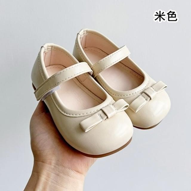 【橘魔法】女童復古素色蝴蝶結公主鞋(公主鞋 平底鞋 娃娃鞋 皮鞋 鞋子 萬聖節 禮服  兒童 童鞋)