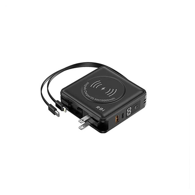 【RDi】3CCC+WH 升級RDi-9698 15000mah 21.6W雙孔快充 磁吸無線充電行動電源(電量顯示/MagSafe/無線充電)