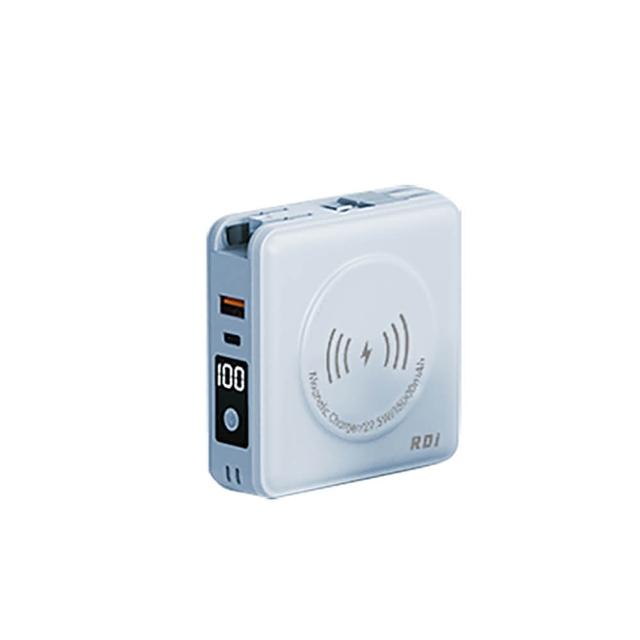 【RDi】3CCC+WH 升級RDi-9698 15000mah 21.6W雙孔快充 磁吸無線充電行動電源(電量顯示/MagSafe/無線充電)