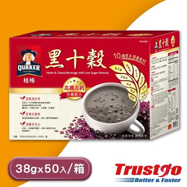 【美式賣場】QUAKER 桂格 減糖黑十穀(免運 38公克X50入/盒)