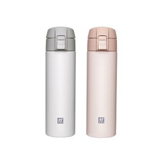 【ZWILLING 德國雙人】18/10不鏽鋼真空彈蓋式保溫杯保冰杯保溫瓶450ml-2件組(德國雙人牌集團官方直營)