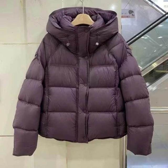 【巴黎精品】極速出貨 真羽絨90%鴨絨超高充绒量羽絨外套羽絨衣夾克(保暖純色連帽羽絨服女外套5款a1ii82)