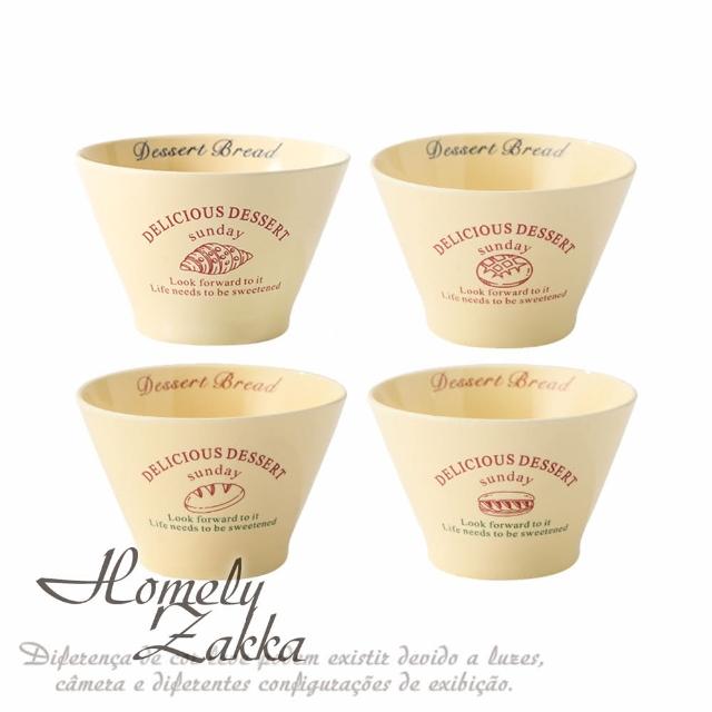 【Homely Zakka】法式經典風陶瓷4件式飯碗組_2款任選