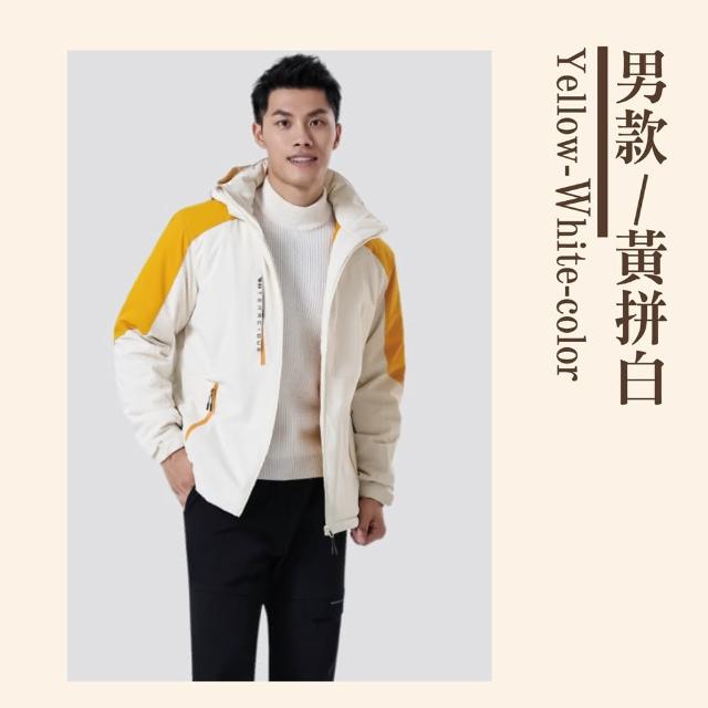 【NVDO】男女款抗寒保暖連帽羽絨外套 鋪棉保暖衝鋒外套-2款可選(M-2XL/保暖外套)