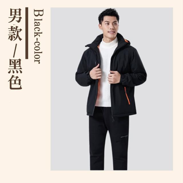 【NVDO】男女款抗寒保暖連帽羽絨外套 鋪棉保暖衝鋒外套-2款可選(M-2XL/保暖外套)