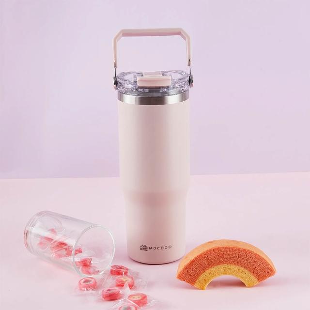 【MOCODO 伴佳家】陶瓷雙飲提提杯(耐高溫、耐磨、耐酸鹼 不卡垢、不卡味)