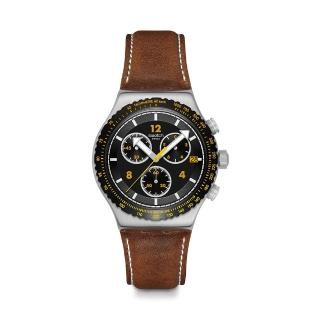 【SWATCH】CANYON CHASER 金屬運動手錶/男錶/女錶/瑞士製造 YVS530(43mm)