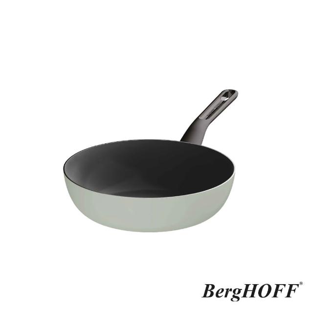 【BergHOFF 貝高福】Glints陶瓷塗層不沾鍋單柄炒鍋28cm(BHGL-28W)
