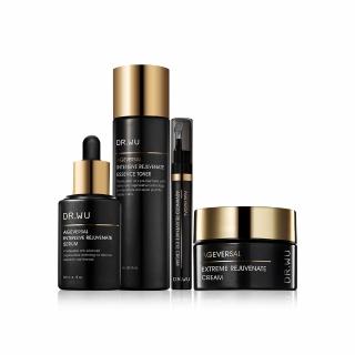 【DR.WU 達爾膚】奢華肌因逆齡全效組(精華霜50ML+精華30ML+前導精華露150ML+撫紋眼霜15ML)