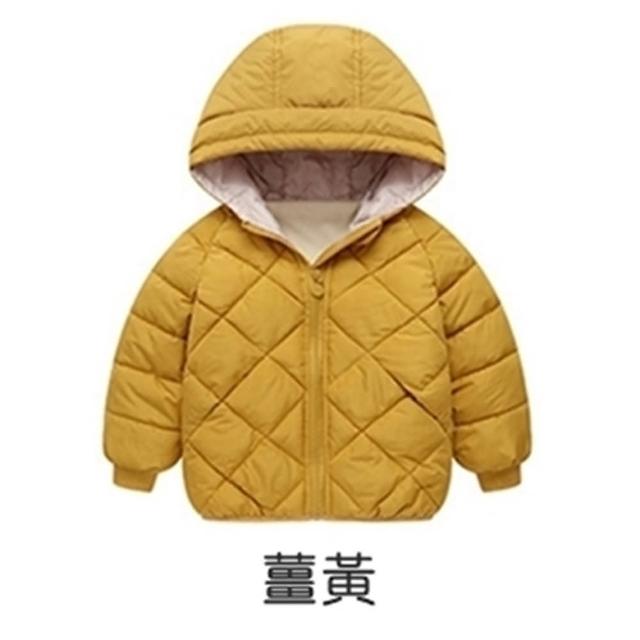 【橘魔法】兒童菱格連帽鋪棉外套(厚外套 長袖外套 連帽外套 保暖 寒流 中性款 女童 男童 童裝)