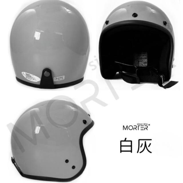 【MorTer】素面安全帽 半罩安全帽(素色安全帽 安全帽 復古安全帽 3/4安全帽)