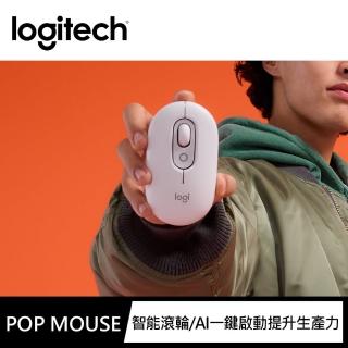 【Logitech 羅技】POP Mouse無線藍芽滑鼠(珍珠白)