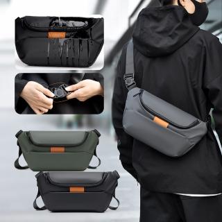 【ANTIAN】商務潮流休閒單肩男士斜挎包 男生胸包 運動騎行包 腰包 戶外機車背包