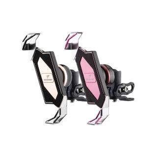 【TAKEWAY】黑隼Z機車手機架-逆磁浮減震-後照鏡防盜版(LA3-PH05-AnvR/重機/摩托車導航手機夾)