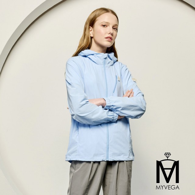 【MYVEGA 麥雪爾】MA涼感連帽充氣頸枕呼呼衣外套-男女款任選(日系/防曬外套/罩衫/連帽外套)