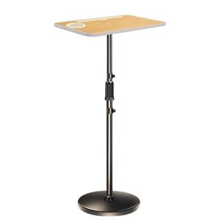 落地站立式電腦支架 可升降帶卡槽加杯托高135CM桌面48*30CM(電腦增高架 站立式工作台 筆電支架)