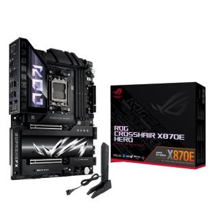 【ASUS 華碩】ROG CROSSHAIR X870E HERO 主機板+華碩 ROG Rapture GT-BE25000 電競路由器