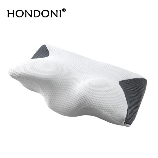 【HONDONI】日式人體工學5D牛角型記憶護頸止鼾枕(高枕無憂Z3-BK)