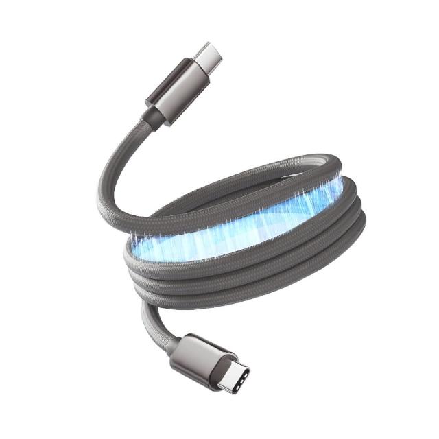 【ZA 喆安】USB2.0 Type-C to C磁吸編織充電線1m(適用iPhone 18/17/MacBook/iPad手機快充線)