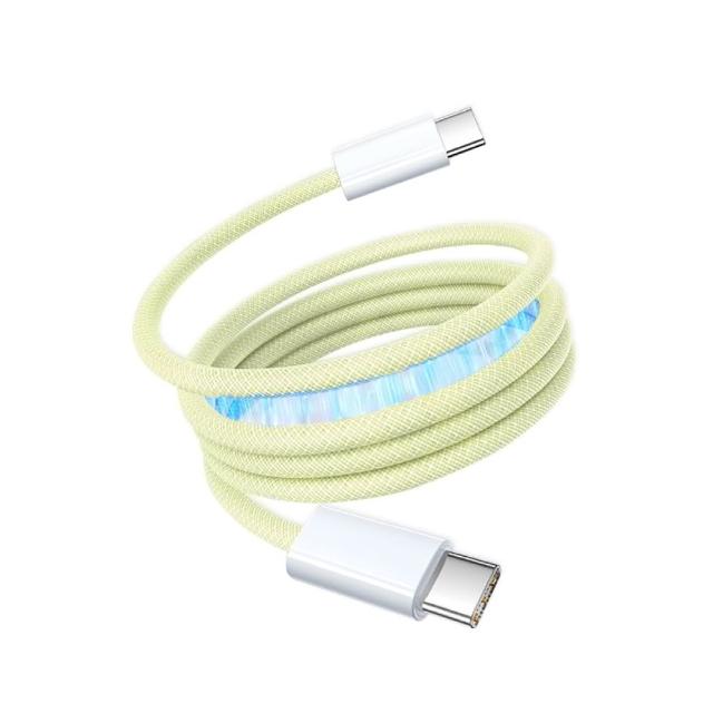 【ZA 喆安】USB2.0 Type-C to C磁吸編織充電線1m(適用iPhone 18/17/MacBook/iPad手機快充線)
