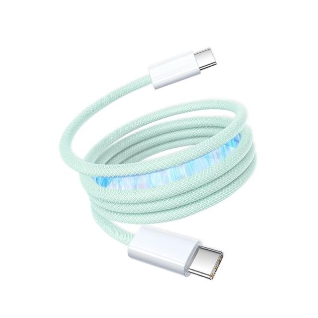 【ZA 喆安】Type-C to Type-C磁吸編織充電線1m(適用蘋果iPhone17/16/MacBook/iPad手機快充線)