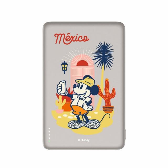 【Disney 迪士尼】20W 超薄磁吸無線充行動電源 5000mAh/P-159(米奇/三眼怪/維尼/小美人魚/灰姑娘/白雪公主)