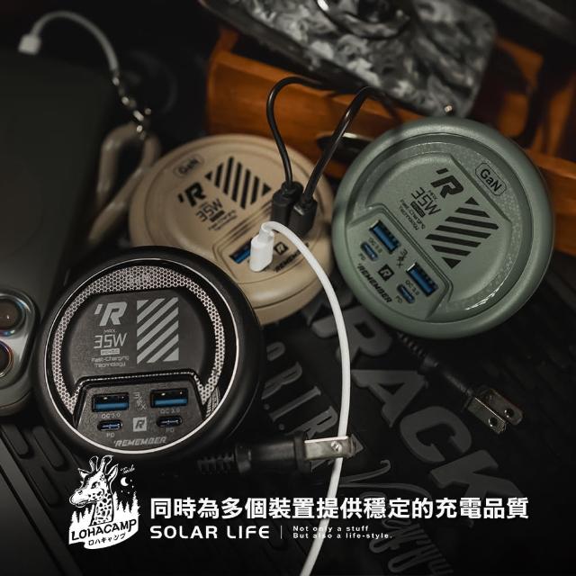 【樂活不露】EC-04氮化鎵電源供應器 0.47M(4孔充電插頭 露營延長線 快充充電器 豆腐頭 GaN氮化鎵)