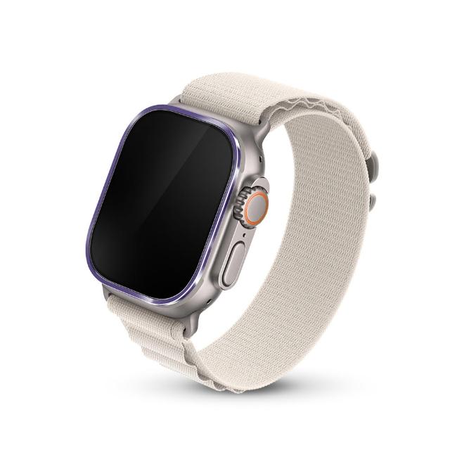 【hoda】Apple Watch Ultra 3/2/1 49mm 藍寶石螢幕保護貼(附鈦合金保護框)