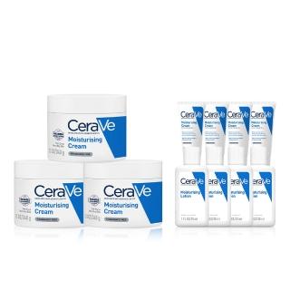 【CeraVe 適樂膚】家庭囤貨組★長效潤澤修護霜_大 年度限定組 _B(臉部身體乳霜)