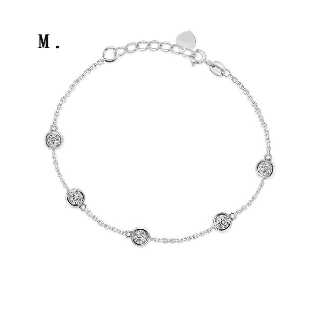 【IS DIAMOND】買一送一 50分 極美D色 滿鑽鑽石項鍊/手鍊/耳環 任選 小雛菊 愛心 蝴蝶(培育鑽石)